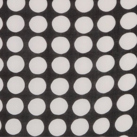 kate spade Black White Art Large Dot Oblong Fringe Hem Scarf - Picture 2 of 12